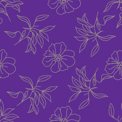 Exotic hand drawn flowers, seamless patterns with floral for fabric, textiles, clothing, wrapping paper, cover, banner, home decor, abstract backgrounds