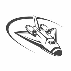 Retro Space Travel Vector Illustration Set