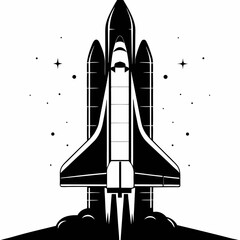 Retro Space Travel Vector Illustration Set