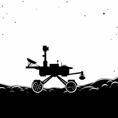 Space Rover Vector Illustration	