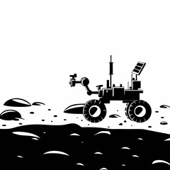 Space Rover Vector Illustration	