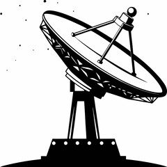 Satellite Dish Vector Illustration