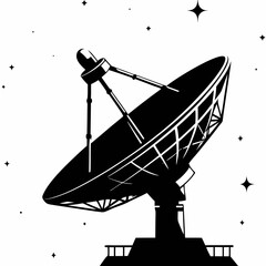 Satellite Dish Vector Illustration