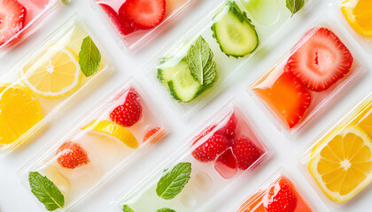 Vibrant pouches of fruit snacks are displayed on a white backdrop to highlight the packaging design for marketing a food product