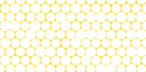 Surface polygon pattern with glowing golden hexagon paper texture and futuristic business. honeycomb grid pattern. polygon science vintage square mosaic texture. gold line hexagons texture design.