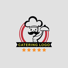 home kitchen restaurant catering logo design vector