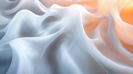 Obraz premium Vibrant Abstract Close-Up with Contrasting White and Orange Hues