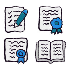 set of hand drawn sketch doodle icons vector illustration of a set of  school supplies 