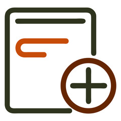 Obraz premium Icon of document with plus symbol in modern style 