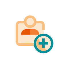 Obraz premium Icon of User Profile with Plus Sign for Addition 