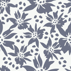 Exotic hand drawn flowers, seamless patterns with floral for fabric, textiles, clothing, wrapping paper, cover, banner, home decor, abstract backgrounds