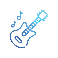 Guitar  Icon vector stock illustration