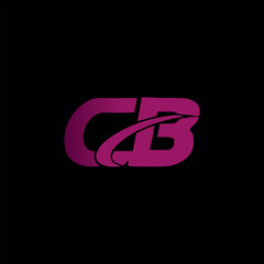 letters cb or bc text logo design vector