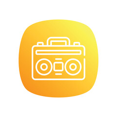 Radio  Icon vector stock illustration