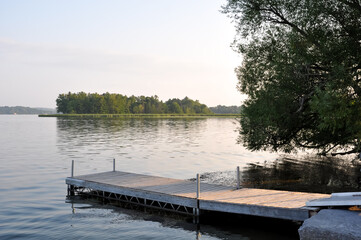 Wooden dock on the lake