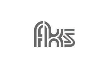 FKS Creative Unique Modern Letter Logo Design. Stylized logo featuring a unique letter design, presenting abstract minimalist aesthetics and modern appeal.