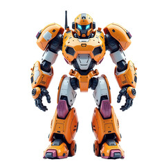 Fototapeta premium 3D Printed Bot Figurine on Transparent Background