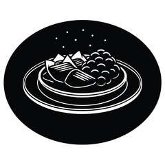 Delicious Plate of Food Close Up Shot