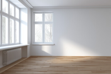Fototapeta premium Modern minimalist living room in Scandinavian style