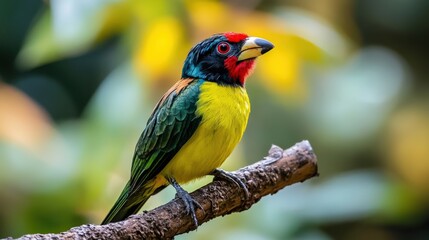 A Colorful Bird Perched On A Branch With Lovely Feathers
