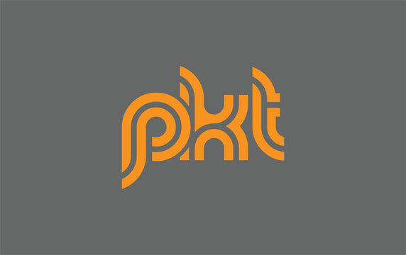 PKT Creative Unique Modern Letter Logo Design. Stylized logo featuring a unique letter design, presenting abstract minimalist aesthetics and modern appeal.