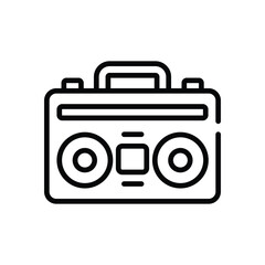 Radio  Icon vector stock illustration