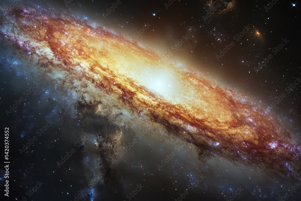 Wall mural a research team ventures into a galaxy where each star is a different color, but they quickly learn 