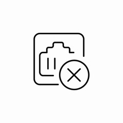camera access denied icon sign vector