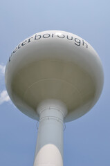 Peterborough water tower against blue sky