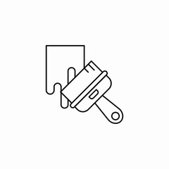 paint brush icon sign vector