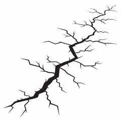 Surface cracks and fissures in ground vector	