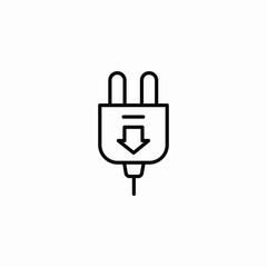 Fototapeta premium power input icon sign vector