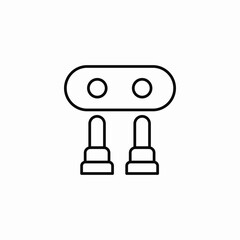 robot structure icon sign vector