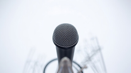Fototapeta premium microphone on a white background