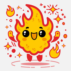Cute Fire Flame Cartoon