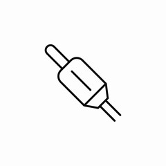 single audio plug icon sign vector