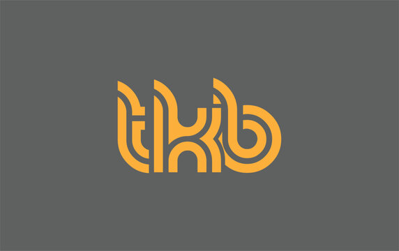 TKB Creative Unique Modern Letter Logo Design. Stylized logo featuring a unique letter design, presenting abstract minimalist aesthetics and modern appeal.