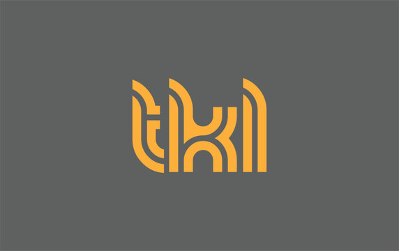 TKL Creative Unique Modern Letter Logo Design. Stylized logo featuring a unique letter design, presenting abstract minimalist aesthetics and modern appeal.