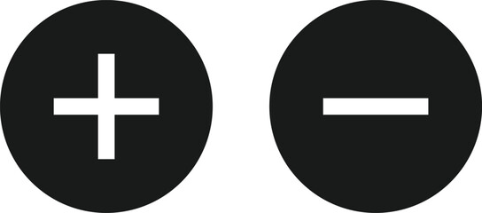 Fototapeta premium Plus, and Minus Icons