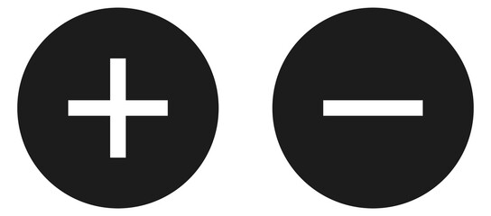 Obraz premium Plus, and Minus Icons
