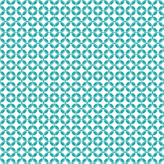 seamless pattern with blue dots, geometric interlocking circle pattern, chain-like visual effect