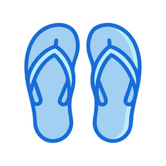 Blue flip flops vector icon illustration isolated image
