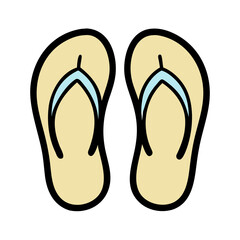 Flip Flops Illustration for Summer and Beach Vacation