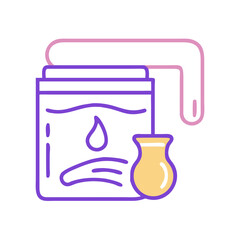 Essential Oil Infusion Still Icon in Bright Colors