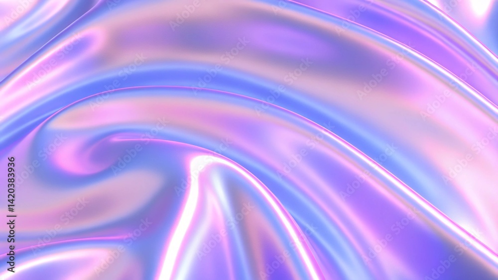 Aufkleber Holographic background with glass shards. Rainbow reflexes in pink and purple colors. Abstract trendy pattern. Texture with a magical effect. Iridescent lights and dreamy pastel reflections
