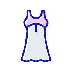 Simple Blue and Pink Night Dress Illustration Isolated