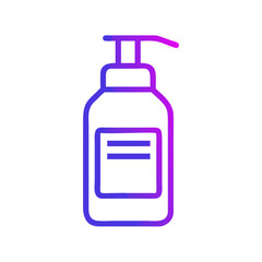 Gradient Hand Sanitizer Bottle Icon on Black Background