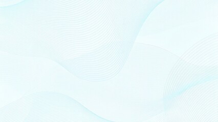 Light blue, cyan waves. Sea, streaming water concept. Flowing subtle curves. Line art pattern. Technology background. Vector colored watermark. Abstract design for landing page, banner, digital