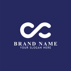 letters cc logo design vector	