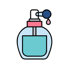 Cute Cartoon Perfume Bottle with Drop Illustration